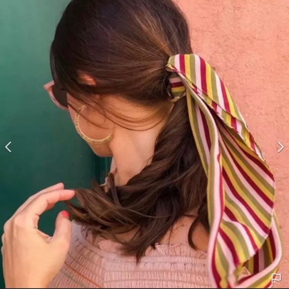 Madewell silk Skinny bandana Narrow striped